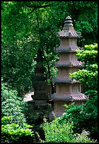 Stupa in the gardens of Wuyou Si. Leshan, Sichuan, China ( color)