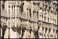 Detail of the gothic town hall facade. Brussels, Belgium ( color)
