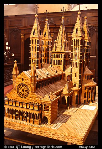 Model of Notre Dame Cathedral. Tournai, Belgium (color)