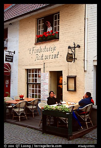 Restaurant. Bruges, Belgium (color)