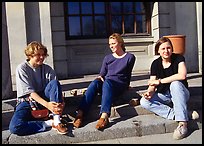 Students at the university of Uppsala. Uppland, Sweden ( color)