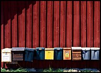 Row of mailboxes. Gotaland, Sweden ( color)