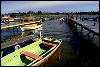 Boats and pier. Gotaland, Sweden ( color)