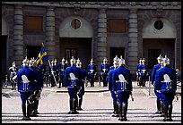 Royal Guard in front of the Royal Palace. Stockholm, Sweden