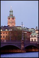 Bridge and church in Gamla Stan. Stockholm, Sweden