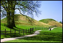 The three great grave mounds at Gamla Uppsala, said to be the howes of legendary pre-Vikings kings. Uppland, Sweden ( color)