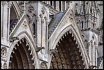 Detail of Cathedral facade, Amiens. France