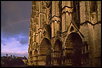 Cathedrale  Saint-Etienne de Bourges  and rainbow. Bourges, Berry, France (color)