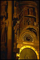 Astrological clock inside the Notre Dame cathedral. Strasbourg, Alsace, France (color)