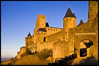 Fortress and gate, late afternoon. Carcassonne, France ( color)