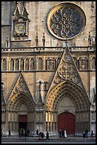 Facade of Saint Jean Cathedral. Lyon, France ( color)