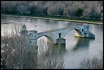 Pont St Benezet and Rhone River. Avignon, Provence, France ( color)
