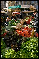 Vegetable stall, open-air market. Aix-en-Provence, France ( color)