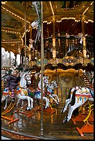 Old carousel. Avignon, Provence, France (color)