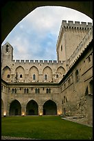 Inside Courtyard, Palace of the Popes. Avignon, Provence, France ( color)