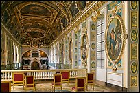 Chapel seen from upper floor, Fontainebleau Palace. France (color)