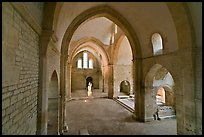 Church transept, Cistercian Abbey of Fontenay. Burgundy, France (color)