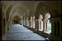 Cloister, Cistercian Abbey of Fontenay. Burgundy, France (color)