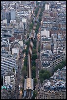 Metro line seen from above. Paris, France