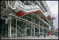 Beaubourg Center in the style of high-tech architecture. Paris, France
