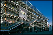 Facade of the Pompidou Center, designed by Renzo Piano and Richard Rogers. Paris, France (color)