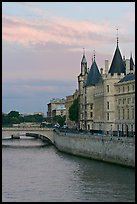 Conciergerie and Seine river. Paris, France (color)