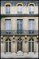 Facade of hotel particulier. Paris, France