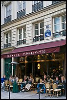 Cafe, rue Vielle du Temple, the Marais. Paris, France (color)