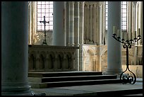 Altar inside of church of Vezelay. Burgundy, France (color)