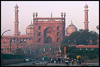 Jama Masjid and East Gate at sunrise. New Delhi, India (color)