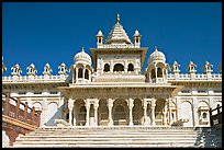 White marble mausoleum, Jaswant Thada. Jodhpur, Rajasthan, India (color)