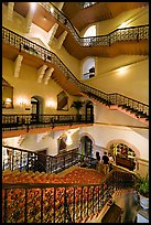 Staircase inside Taj Mahal Palace Hotel. Mumbai, Maharashtra, India (color)