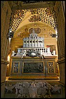 Three-tiered marble tomb of St Francis, Basilica of Bom Jesus, Old Goa. Goa, India (color)