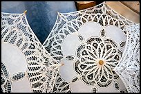 Lace, the specialty of the island of Burano. Venice, Veneto, Italy (color)