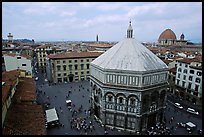 Baptistry and plazza. Florence, Tuscany, Italy (color)