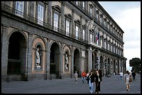 Facade of Palazzo Reale (Royal Palace). Naples, Campania, Italy (color)