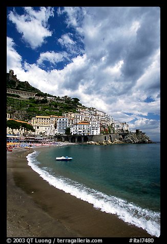 Beach in Amalfi. Amalfi Coast, Campania, Italy
