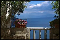 Sea seen from a terrace of Villa Rufulo, Ravello. Amalfi Coast, Campania, Italy