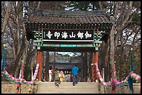 Entrance gate, Haeinsa Temple. South Korea ( color)