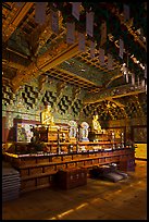 Gilded temple interior, Haein sa Temple. South Korea (color)