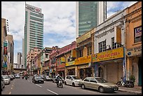 Lebuh Ampang street, Little India. Kuala Lumpur, Malaysia (color)