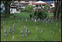 Overgrown Muslim burying grounds. Malacca City, Malaysia (color)