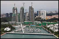 Marina and towers under construction. Singapore ( color)