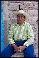 Man with cowboy hat. Mexico (color)