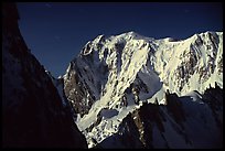 East Face of Mont-Blanc at night, Italy. (color)