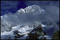 South Face of Mont-Blanc and Brouillard Pillars, Italy.  ( color)