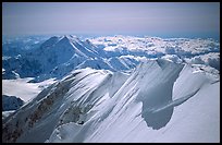 Summit Ridge of Mt McKinley. Denali National Park, Alaska, USA. (color)