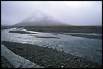 Gravel bars of the Toklat River. Denali National Park, Alaska, USA. (color)