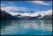 Fairweather range and reflections. Glacier Bay National Park, Alaska, USA. (color)