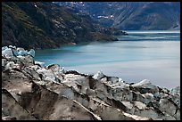 Lamplugh glacier and turquoise bay waters. Glacier Bay National Park ( color)